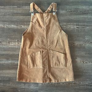 Corduroy overall mini skirt